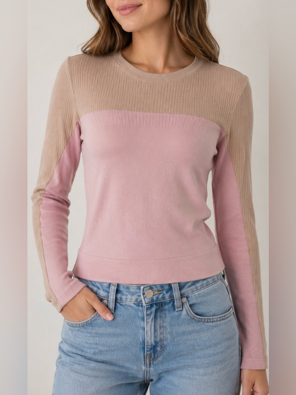 Ryka Activewear Top in Blush and Beige Size Medium Like New
